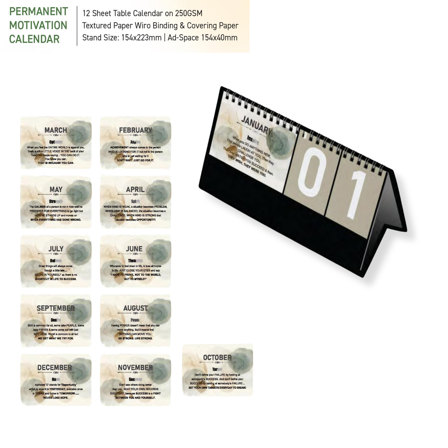 Permanent Motivation Calendar