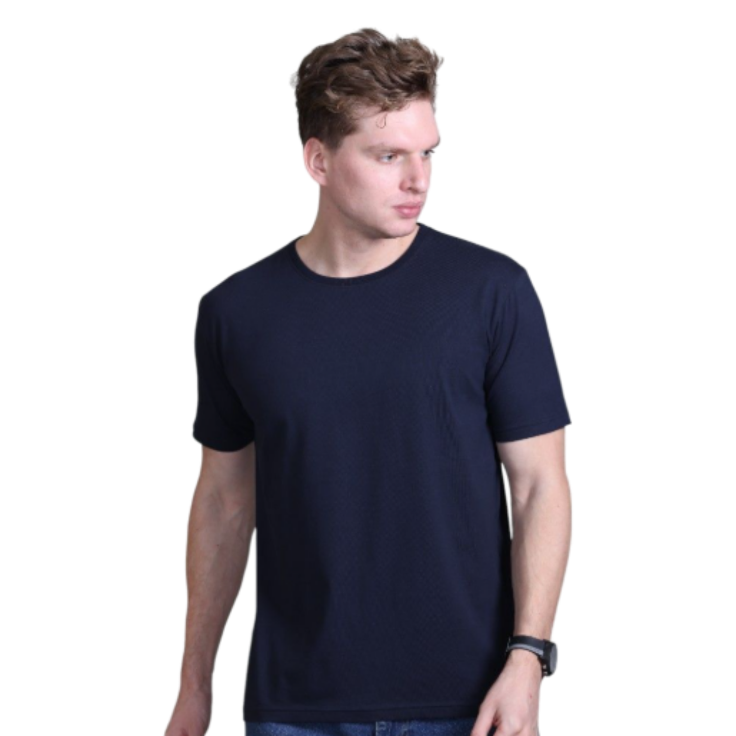 Indian Terrain Classic Solid Crew Neck T-Shirt