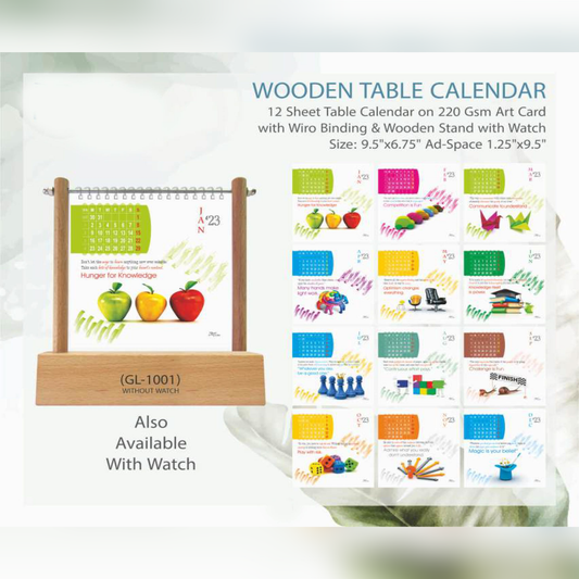 Wooden Table Calendar