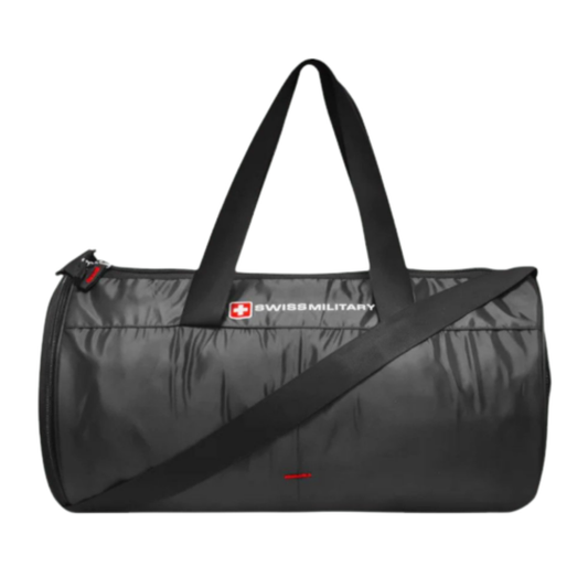 Swiss Military Duffle Cum Gym Bag- Black- 28L