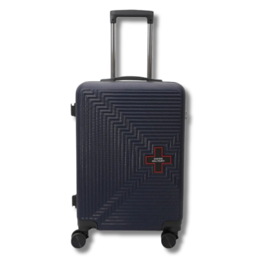 Swiss Military Mosaic Trolley Bag- Navy Blue - 42L - 55cm